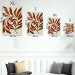 Rust Botanical Silhouette metal wall art print, view 6