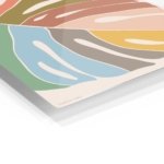 Pastel Monstera Fan metal wall art print, view 2