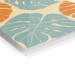 Terracotta and Sage Tropical Leaves metal wall art print, view 2