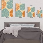Terracotta and Sage Tropical Leaves metal wall art print, view 6