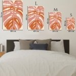 Terracotta Monstera Leaf metal wall art print, view 6