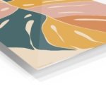 Earthtone Tropical Leaves metal wall art print, view 2