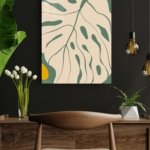 Ochre and Sage Abstract Botanicals metal wall art print, view 4
