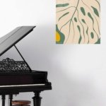 Ochre and Sage Abstract Botanicals metal wall art print, view 5