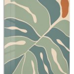 Earth Tone Abstract Leaves metal wall art print