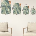 Earth Tone Abstract Leaves metal wall art print, view 6