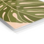 Olive Monstera Silhouette metal wall art print, view 2