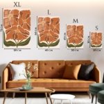 Terracotta Wildflower Bloom metal wall art print, view 6