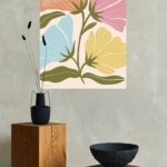 Pastel Botanical Bloom metal wall art print, view 4