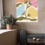 Pastel Botanical Bloom metal wall art print, view 5