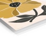 Golden Botanical Bloom metal wall art print, view 2
