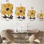 Golden Botanical Bloom metal wall art print, view 6