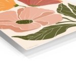 Warm Botanical Bloom metal wall art print, view 2