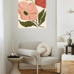 Warm Botanical Bloom metal wall art print, view 5