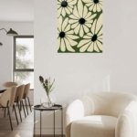 Olive Daisy Bloom metal wall art print, view 5