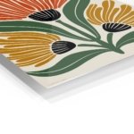 Three Bloom Folk Floral metal wall art print, view 2