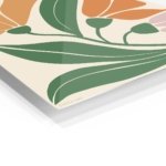 Abstract Tropical Botanical Blooms metal wall art print, view 2