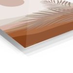 Terracotta Sun and Palm Fronds metal wall art print, view 2