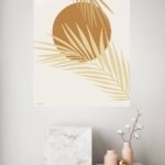 Golden Palm Sun metal wall art print, view 4
