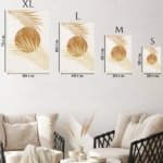 Golden Palm Sun metal wall art print, view 6