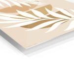 Ivory Botanical Leaves metal wall art print, view 2