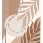 Earthy Botanical Silhouette metal wall art print