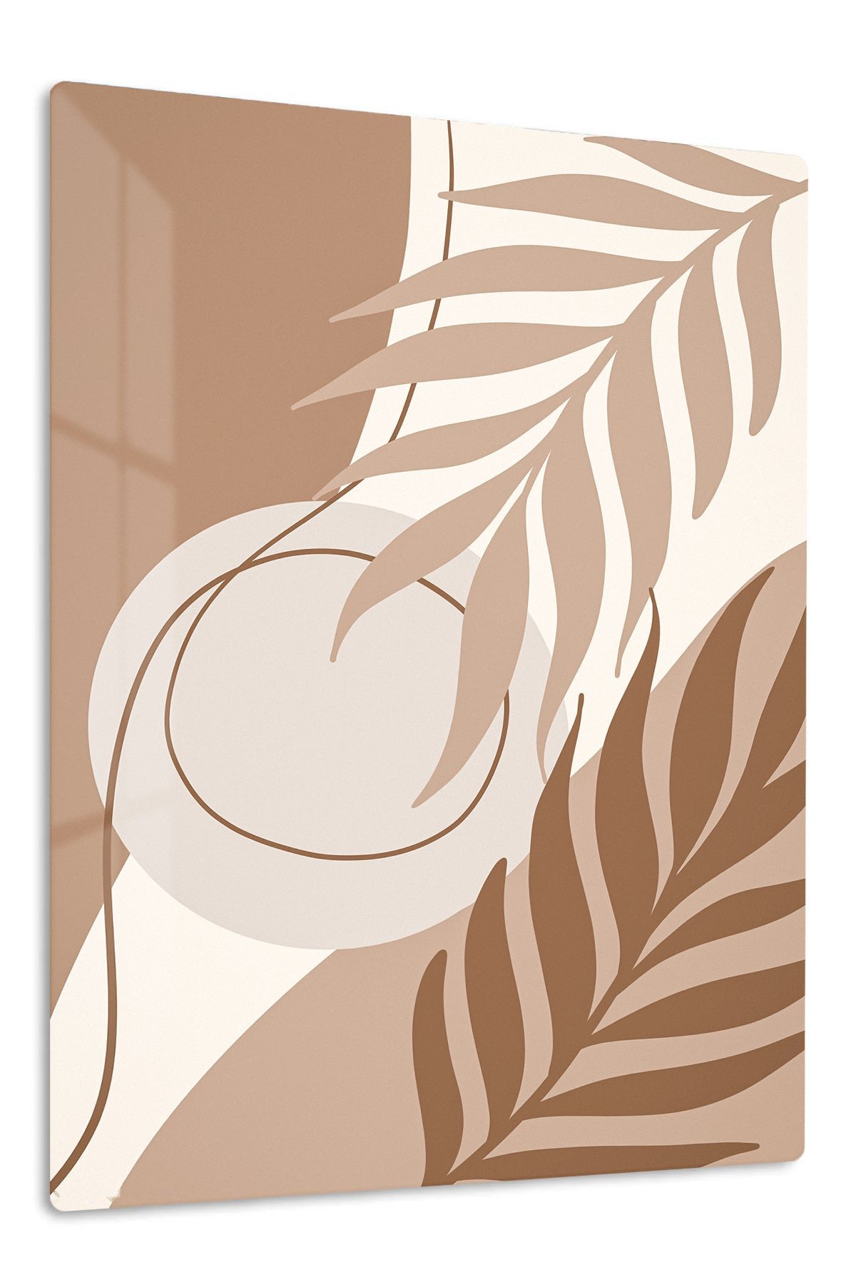 Earthy Botanical Silhouette metal wall art print