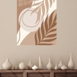 Earthy Botanical Silhouette metal wall art print, view 4
