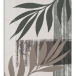 Earthy Botanical Silhouettes metal wall art print