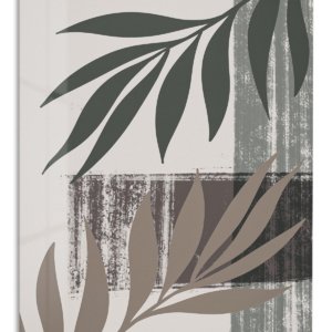 Earthy Botanical Silhouettes metal wall art print