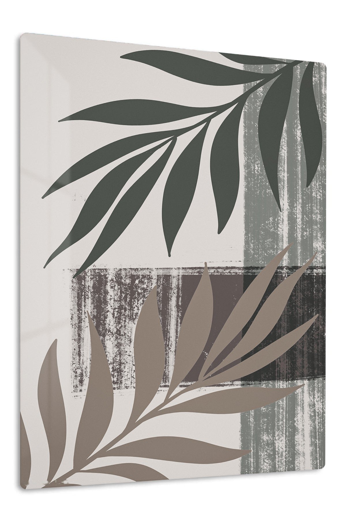 Earthy Botanical Silhouettes metal wall art print