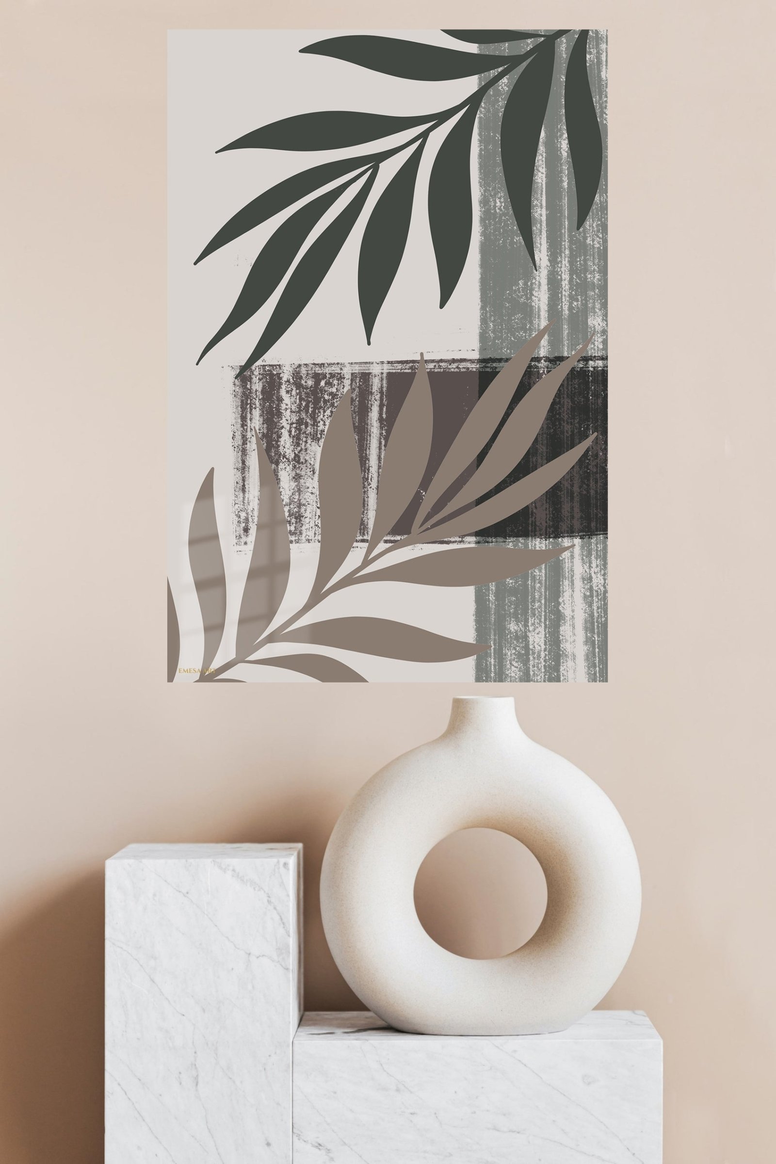 Earthy Botanical Silhouettes metal wall art print, view 4
