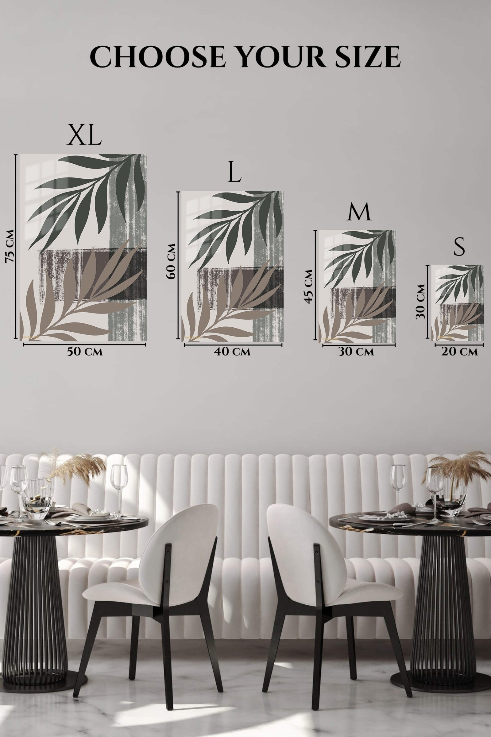 Earthy Botanical Silhouettes metal wall art print, view 6