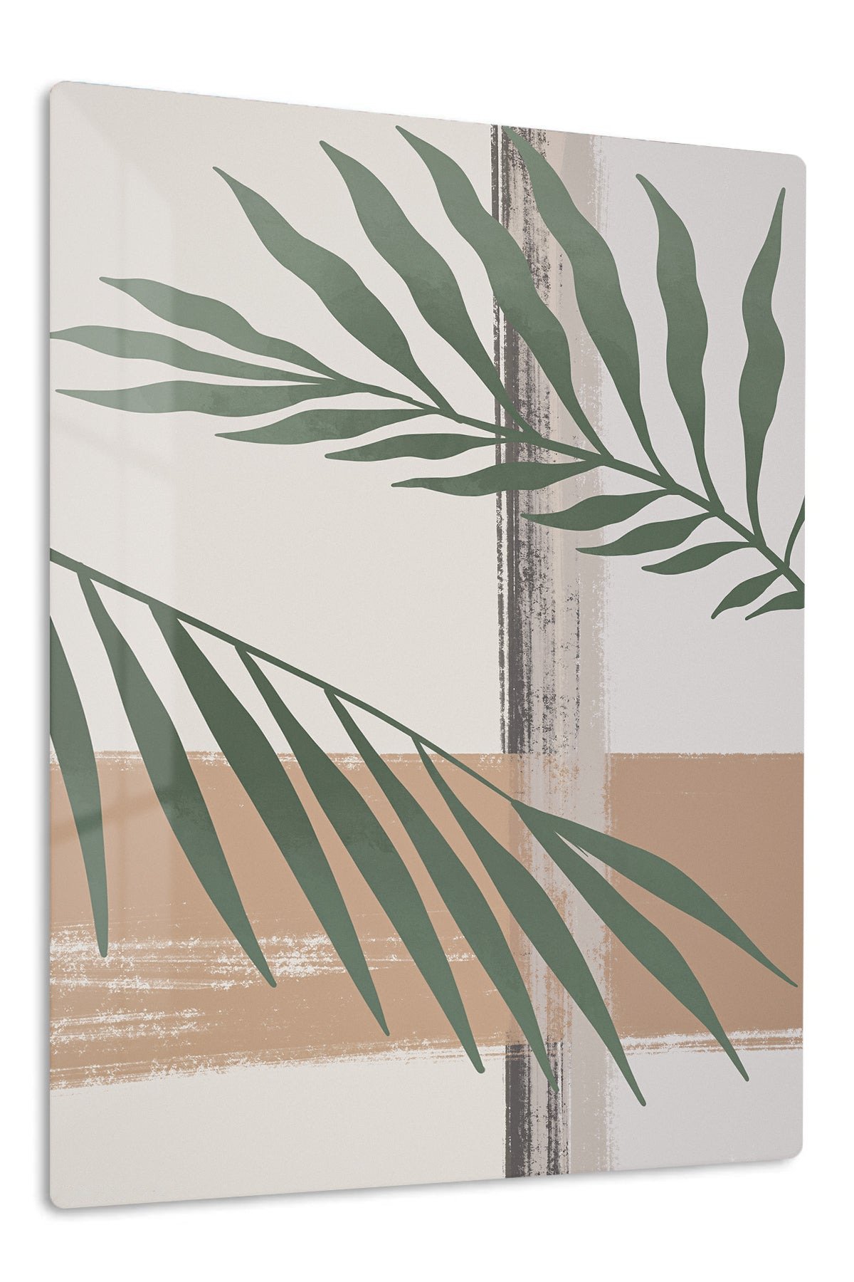 Sage Palm Fronds metal wall art print