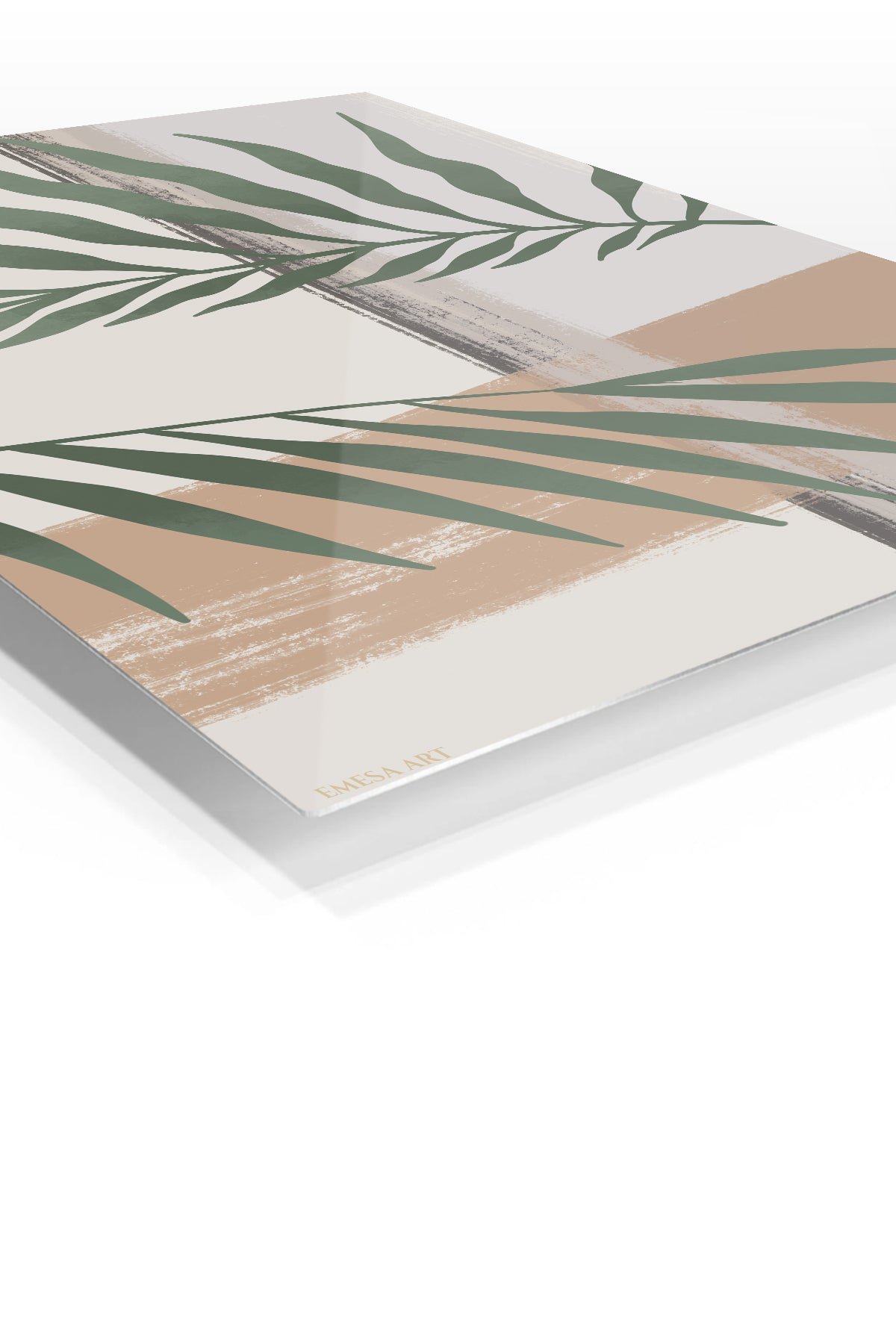 Sage Palm Fronds metal wall art print, view 2