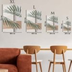 Sage Palm Fronds metal wall art print, view 6