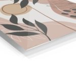Earthy Botanical Shapes metal wall art print, view 2