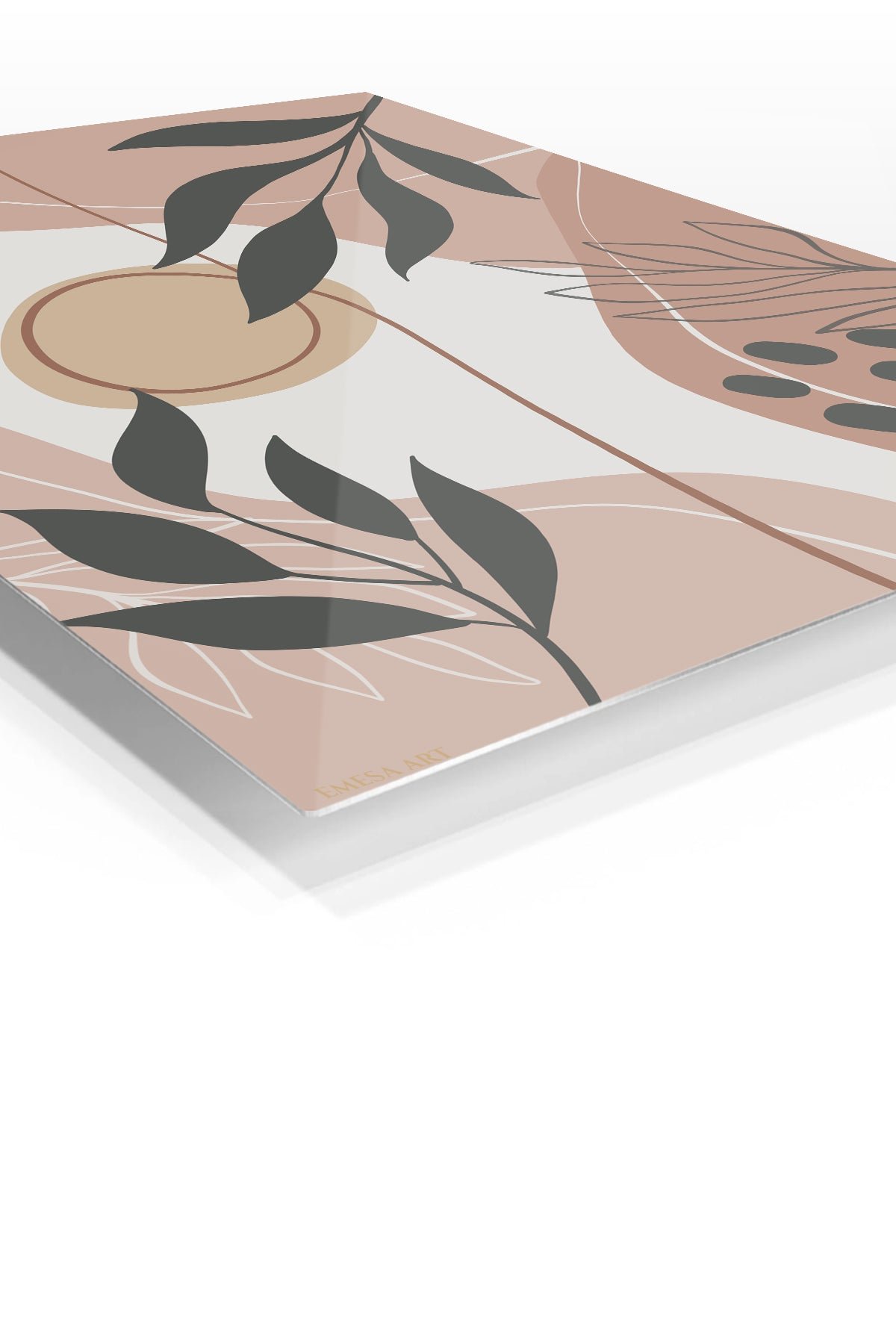 Earthy Botanical Shapes metal wall art print, view 2