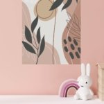 Earthy Botanical Shapes metal wall art print, view 4