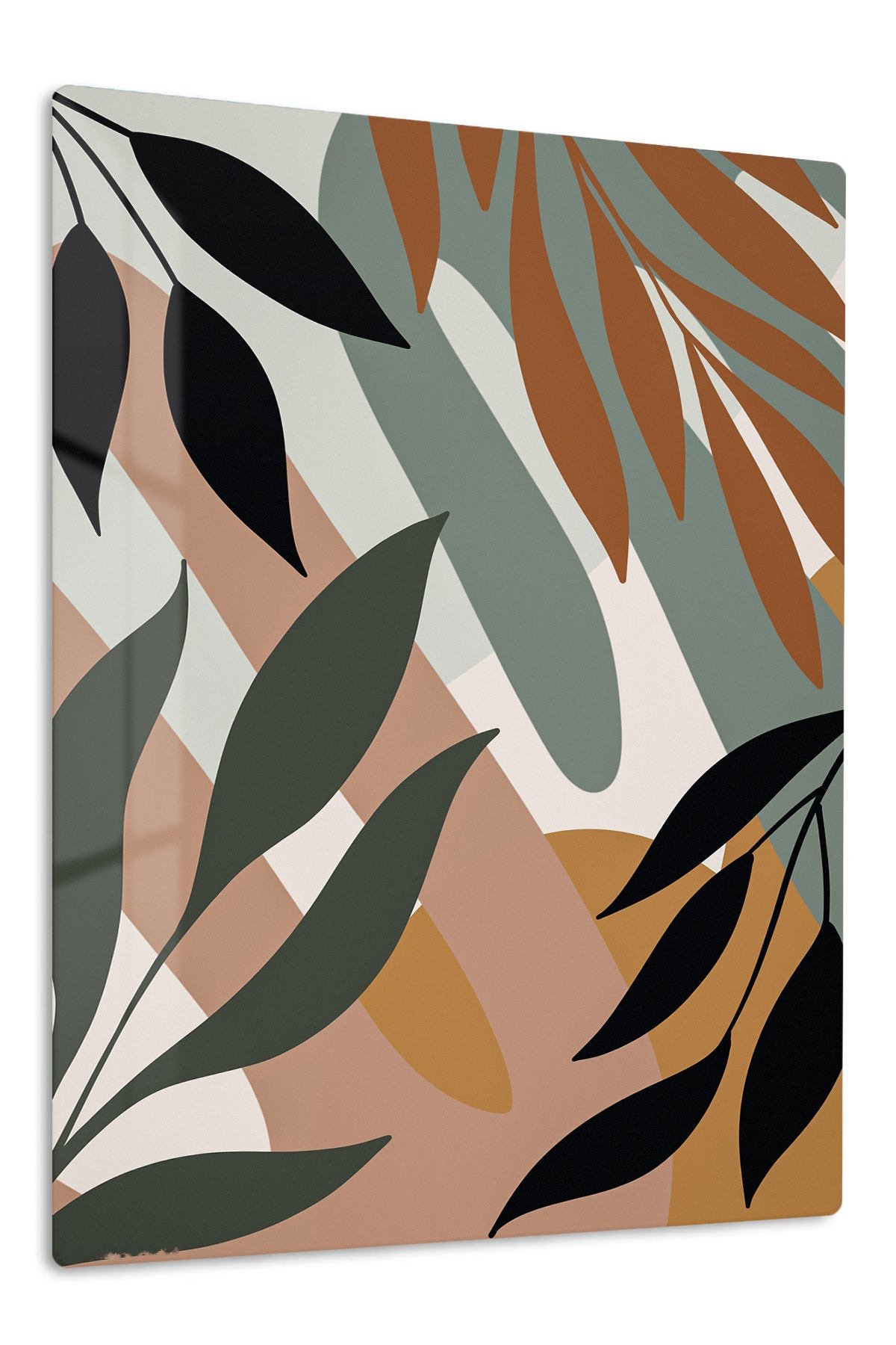 Earthy Botanical Arches metal wall art print
