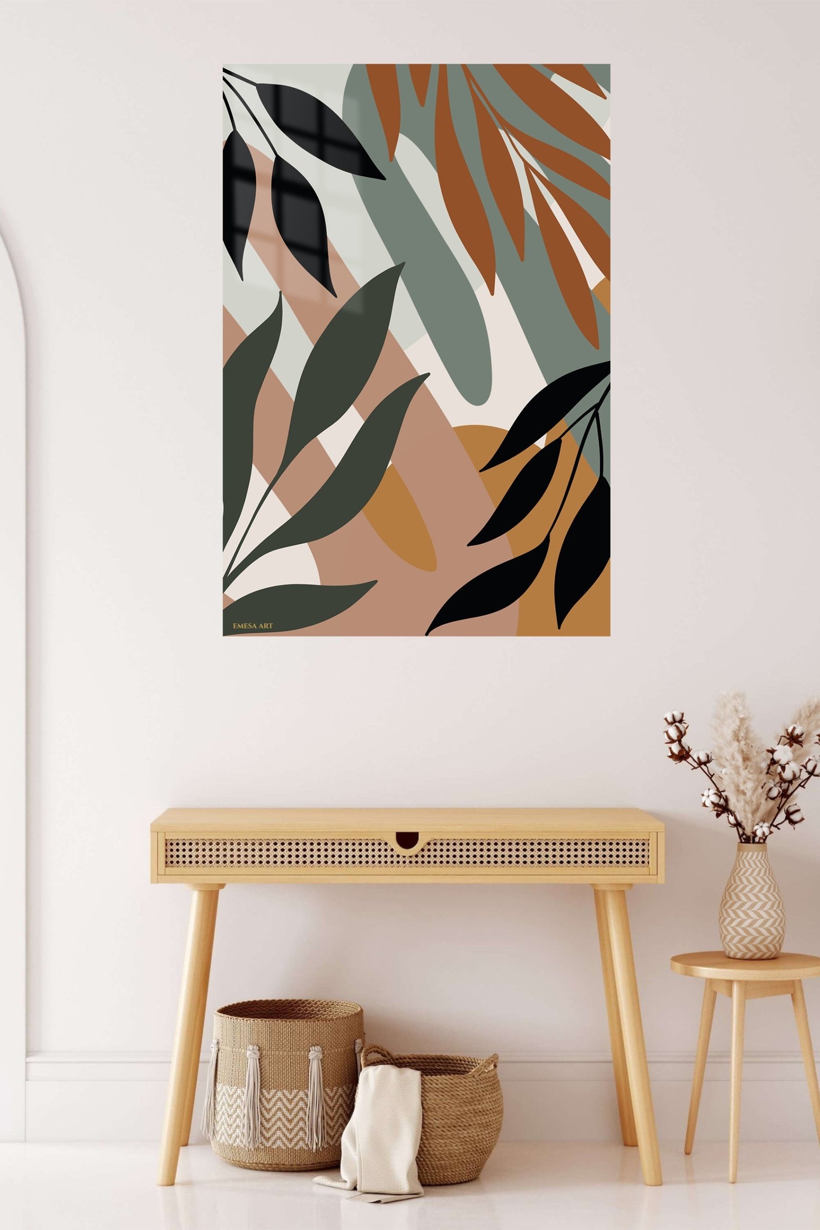 Earthy Botanical Arches metal wall art print, view 5