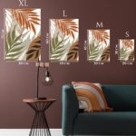 Earthy Tropical Palm Fronds metal wall art print, view 6