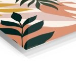 Earthy Botanical Leaves metal wall art print, view 2