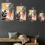 Earthy Botanical Leaves metal wall art print, view 6