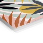Golden Sun Botanical Shapes metal wall art print, view 2