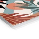 Terracotta Tropical Leaves metal wall art print, view 2