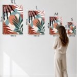 Terracotta Tropical Leaves metal wall art print, view 6