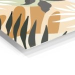 Earthy Tropical Leaves metal wall art print, view 2