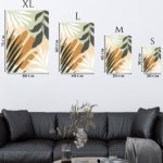 Earthy Tropical Leaves metal wall art print, view 6