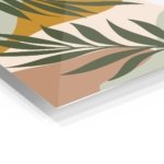 Earthy Tropical Leaves metal wall art print, view 2